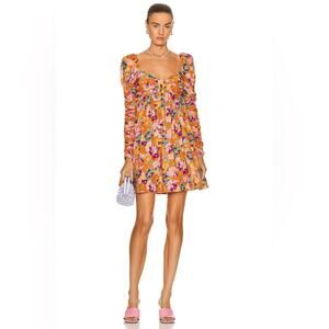 Zimmerman Twist Front Floral Mini Dress purple floral US 6 $695 NWT boho resort